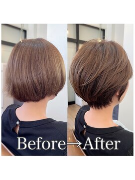 ヘアアンドアイラッシュ ココアンジェ くりえいと宗像店(Coco Ange) くびれショート　大人ショート