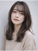 アッシュブラウン 髪質改善 顔周りカット 前髪カット 20代