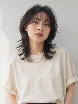ドット ヘアー ジェム(dot.hair gem)&nbsp;クールウルフ/アッシュブラックカラー/ミディアムウルフ