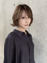 ピカイチテンジン エムスラッシュ(pikAicHi Tenjin×M.SLASH)&nbsp;柔らか秋ベージュカラー　くびれショートボブ