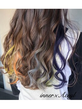 アンルーク ヘア(+1 unluke hair) [+1unluke]2026-SS/Acryl×inner-waterblue-purple-orange-lemon
