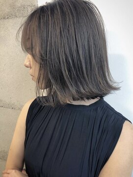 フォンズ(FONS) 外ハネ長めボブ　切りっぱなしボブ　大人ボブ　30代　40代　OK