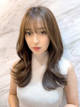 ロンド エスポワール 錦糸町(Lond espoir) 〇韓国前髪くびれ巻きヨシンモリピンクベージュシースルーバング