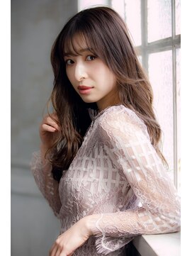 アフロディーテ 銀座(APHRODITE GINZA) 黒髪/グレーベージュ/レイヤーロング/前髪パーマ/銀座