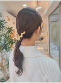 シンプルタイトヘアアレンジ