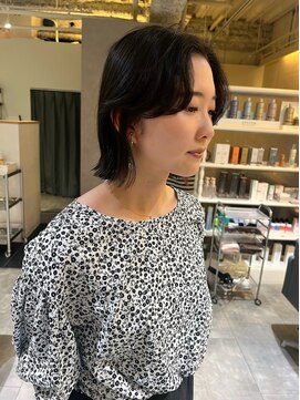 カフ(CAF) CAF松本/センターパート前髪/ボブ/ダークトーンカラー/大阪