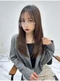 デザインカラー/レイヤーカット/ウェットヘア/オリーブベージュ