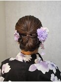 夏ヘアアレンジ 浴衣着付け 和装/夏祭り/お祭り/アップスタイル2
