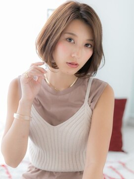 アルバハナレ 横浜(αlba HANARE) 関内/髪質改善/かきあげバング×メルトカラーの前下がりボブa