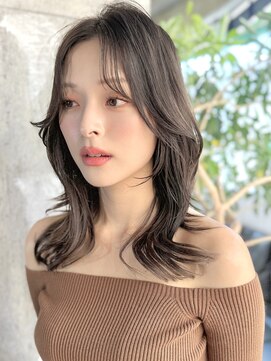 ロビー 表参道(ROBBY) ワンカール顔周りカットくびレイヤーヘアセンター分け大人可愛い