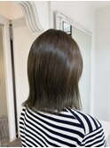 ブリーチなしダブルカラーでolive greige