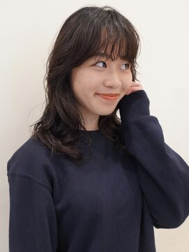 ビュートリアム 福岡(BEAUTRIUM) ミディアムレイヤーカット/ニュアンスパーマ