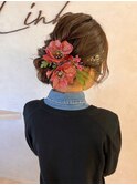 ヘアアレンジ/結婚式髪型/成人式ヘア/お呼ばれヘア/シニヨンヘア
