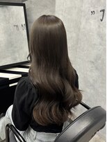 エル ヘアサロン なんば店(eL) ブリーチなしwカラーでオリーブベージュ【SYURI】