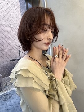 ロンドプロフィール 浦和(Lond profil) 顔まわりレイヤー外ハネ韓国風ヘア髪質改善浦和ボブ