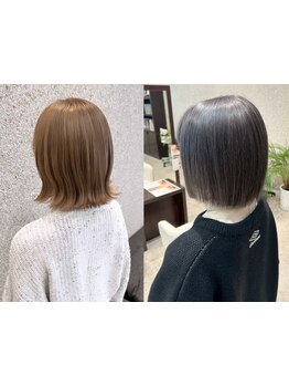 カラーで魅せる透明感！ダメージを抑えながら理想の色味を叶えます◎ハイトーンカラーにも艶と潤いを♪