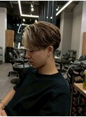 アップバングセンターパートツイストスパイラルバレイヤージュ