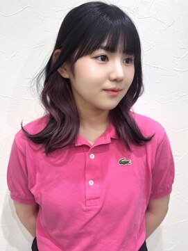 クレム 博多駅店(ChLem) インナーカラー ピンク 顔まわりカット 博多美容室