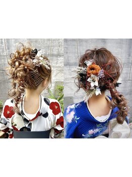 【三宮3分】《着付け＋ヘアセット￥5700~》平日早朝６時～予約可◎結婚式/卒業式の大事な行事はpetitで!