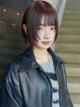 顔周りレイヤー×レッド