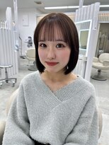 ユイマァル 岡山店(YUIMARL)&nbsp;クールショート20代30代40代前髪カタログ柔らかブラウンカラー