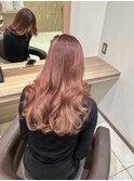 ピンクすぎないハイトーンロングヘア色っぽピンク