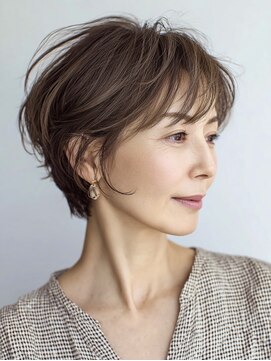 ハーツ(Heart's) 白髪ぼかし脱白髪染め似合わせショートボブ40代50代60代♪