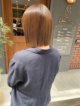 ウィーク 梅田(UiiC) 切りっぱなしボブ/ナチュラルベージュ/uiicumeda白井舞美