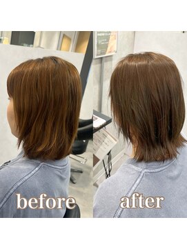 ヘアサロン ドットプラス 町田店(dot. plus) 【渡辺みづき】ミルクティーブロンド/ダークブルー/レイヤー