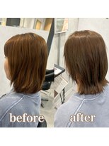 ヘアサロン ドットプラス 町田店(dot. plus) 【渡辺みづき】ミルクティーブロンド/ダークブルー/レイヤー
