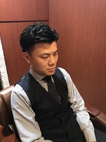 アールドボーテ 理容室(R de Beaute) デキル男らしさを感じさせるシンプルな七三オールバック