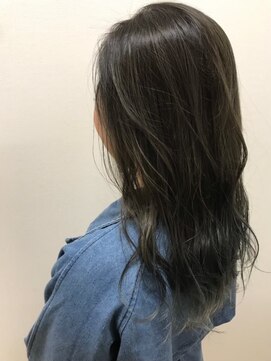 フロート 小阪店(float) ブルージュ_厚めバング,ローライト,デザインカラー