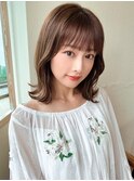 AFLOAT浜田 韓国風ヘア ヨシンモリ 透明感カラー セミロング髪型