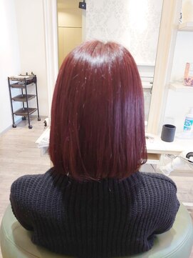 エメ(Aimer h-air) ブリーチなし×レッド系カラー