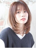 人気急上昇！ブローのみで完成★さらっとひし形レイヤー【京佳】