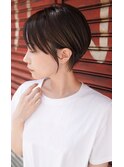 大人可愛い20代30代40代黒髪前下がりショートボブ丸みショート◎