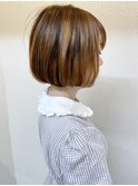 《knit銀座》大人可愛い20代30代40代ショートボブ丸み前下がり