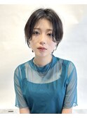 大人ハンサムショート クールショート センターパート 博多 福岡