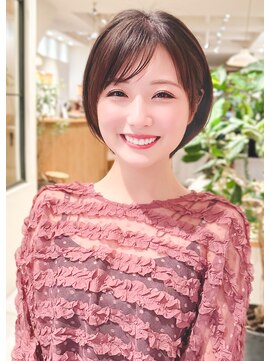 ルエ(rue) 大人ショートボブ丸みショートカットマッシュショート前髪あり