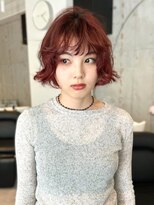 シティ(sity.)&nbsp;ミニボブ　カシスピンクカラー　ダブルカラー　ブリーチなし