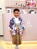 【七五三袴着付け&ヘアセット(5才男の子】￥7700★ネット予約不可★