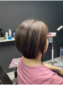 ショートボブ/ボブ/ショート/マットブラウン/ナチュラル