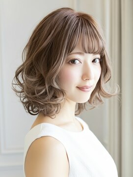 クオーレ(CUORE) ★大人可愛い20代30代40代★美髪こなれ前髪ミディアムブラウン