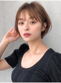 前髪 ネビージュ ボブルフ 黒髪 ワンレン 小顔 "