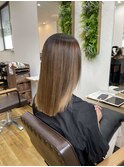 小顔前髪ワンカールレイヤーカット黒髪ネビージュボブルフ