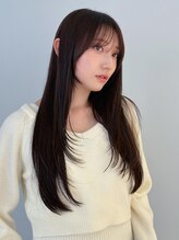 ニューヨークニューヨーク 阪急高槻店(NYNY)&nbsp;韓国風レイヤーブリーチなし透明感ブラウンワンカールストレート