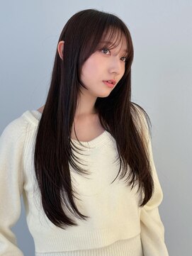 ニューヨークニューヨーク 阪急高槻店(NYNY) 韓国風レイヤーブリーチなし透明感ブラウンワンカールストレート