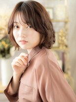 カバーヘア ブリス 上尾西口店(COVER HAIR bliss)&nbsp;ナチュラルくびレイヤー前下がりボブパーマa上尾20代30代40代