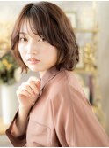 ナチュラルくびレイヤー前下がりボブパーマa上尾20代30代40代