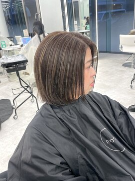 ブラウン(Brown) 白髪ぼかしハイライト/藤沢美容室/ハイライトカラー